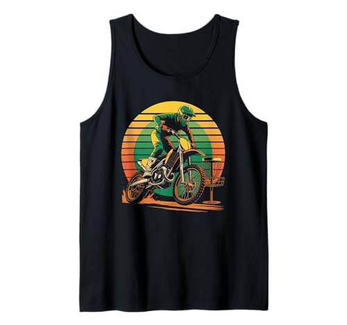 Lustiger Spruch Motocross trifft Disc Golf Combo Win Women Men Tank Top von Extreme Sports Basket Chains Rider Retro Vibes