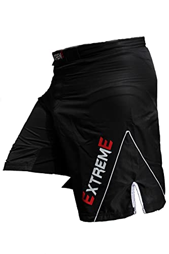Extreme Shorts UFC MMA Grappling Short Kickboxen Kampfhose Gym Wear, Schwarz , m von EXTREME