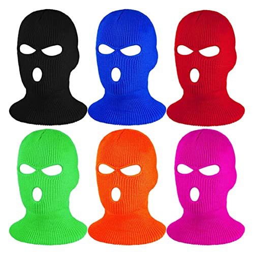 Eyccier Ski Balaclava 3 Loch Balaclava Vollgesichtsbedeckung Ski Balaclava Winter im Freien Sport gestrickt von Eyccier