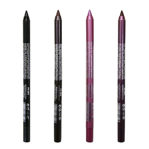 Eyeliner Bleistift 4 Farben Augen Liner Stifte schmudgedichte Perle langletzte Glitzer Eyeliner 8.5g wasserdichte Make-up Eyeliner Lidschattenstift, (a) 4pcs von Eyccier