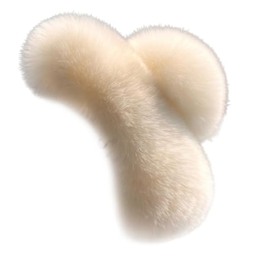 Flauschige Haarklammern Fuzzy Klauen Clip Große starke Haltehaarklauen für dicke Haare, nicht schlammige Winter -Hälfte Brötchen Haarnadelhaarkiefer -Clips Geschenke für Frauen Beige 5,1 Zoll von Eyccier