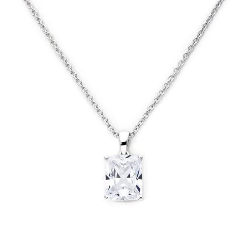 Eye Candy 925er Sterling-Silber Damen-Collier rhodiniert mit Tropfenanhänger 45cm 2VNAECJNL0034 Eye Candy 925er Sterling-Silber Damen-Collier rhodiniert mit Tropfenanhänger 45cm 2VNAECJNL0034 von Eye Candy