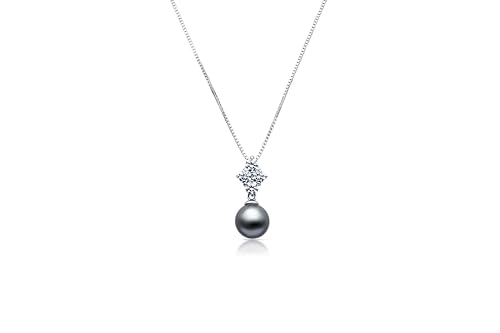 Eye Candy Damen-Collier aus 925 Sterling Silber mit Perlenanhänger rhodiniert Länge 45cm ECJ-NL0215 von Eye Candy