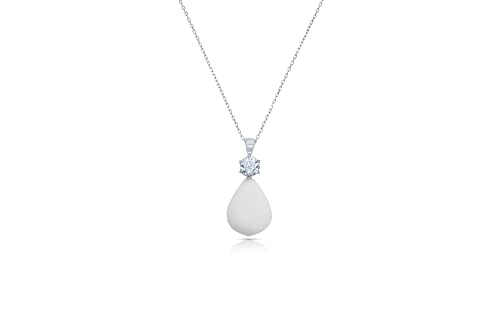 Eye Candy Damen-Collier aus 925 Sterling Silber mit Tropfenanhänger rhodiniert Länge 45cm ECJ-NL0171 Eye Candy Damen-Collier aus 925 Sterling Silber mit Tropfenanhänger rhodiniert Länge 45cm ECJ-NL0171 von Eye Candy
