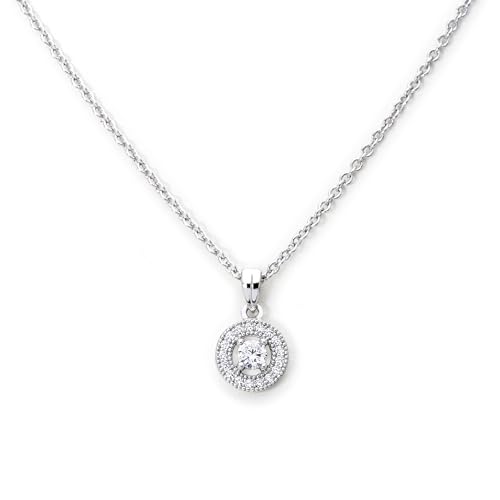 Eye Candy Damen-Collier aus 925 Sterling Silber mit runden Anhänger rhodiniert Länge 45cm AVECJNL0028 von Eye Candy