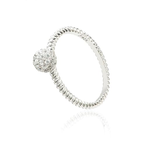 Eye Candy Damen-Ring aus 925 Sterling Silber mit Zirkoniabesatz rhodiniert Gr. 54 AVECJRG0087 von Eye Candy