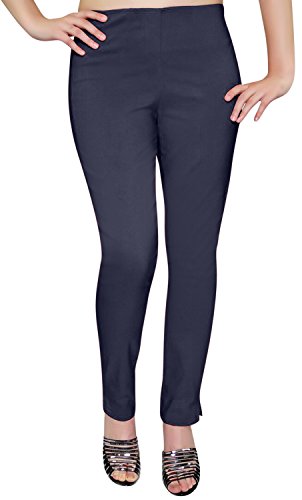 Eye Catch - Damen Hosen Elegant High Waist Stretchhose Pants Casual Marine Große 44 von Eye Catch