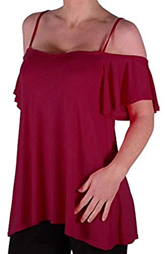Eye Catch Oversize - Geneva Damen Lang Asymmetrisches Top Plus Sizes von Eye Catch