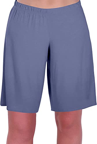 Eye Catch - Stern Damen Jersey Entspannt Komfort Elastisch Flexi Strecken Damen Kurze Hose Plus Größen (54/56, Denim Blue) von Eye Catch