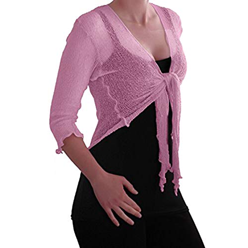 Eye Catch TM - Foxy Damen Netz Bolero Cardigan Strickjacke one Size Babyrosa von Eye Catch