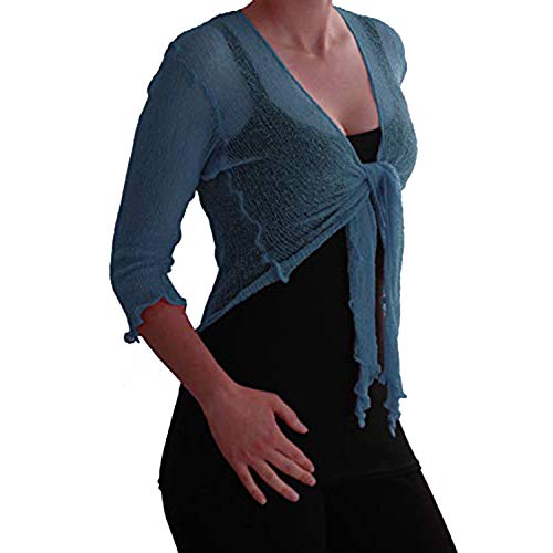 Eye Catch TM - Foxy Damen Netz Bolero Cardigan Strickjacke one Size Denim Blau von Eye Catch