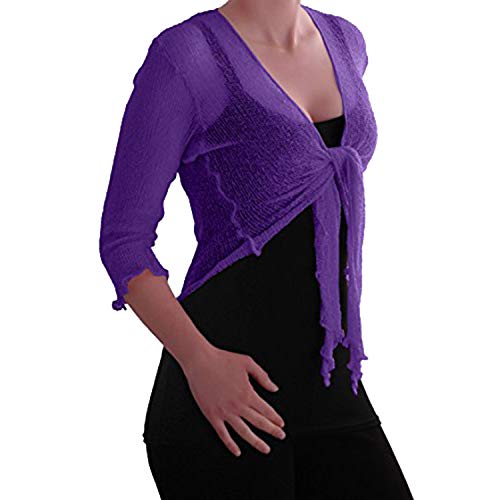 Eye Catch TM - Foxy Damen Netz Bolero Cardigan Strickjacke one Size Lila von Eye Catch