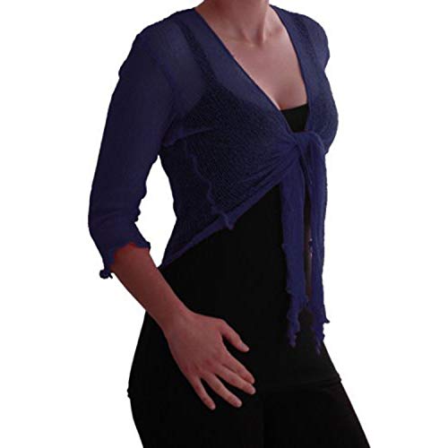 Eye Catch TM - Foxy Damen Netz Bolero Cardigan Strickjacke one Size Navy von Eye Catch