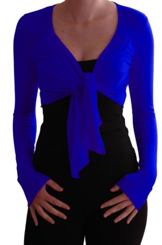 Eye Catch TM - Genevieve Langarm Cardigan Bolero Strickjäckchen Royal Blue S/M von Eye Catch