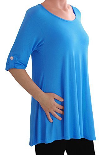 Eye Catch TM Oversize - Jessica Damen langes Tunika Top türkis Gr. 26-28 von Eye Catch