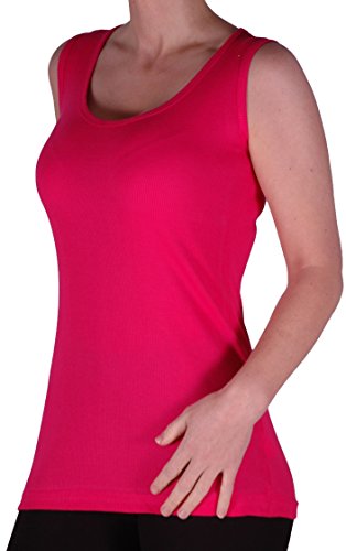 Eye Catch TM - Uma Frauen Ribbed Cami Top Damen Plus Größe Lange Camisole Vest Größen Fushia Gr. 54/56 von Eye Catch