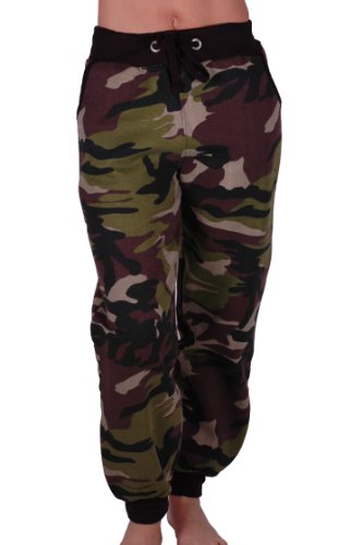 EyeCatch - Damen Casual Army Military Tarnung Sport Gym Jogger Jogging Damen Trainingshose (XX-Large, Camouflage) von Eye Catch