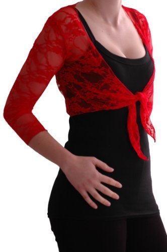 EyeCatch - Karina Strickjäckchen Bolero Cardigan Tops Rot Größe: 52/54 von Eye Catch