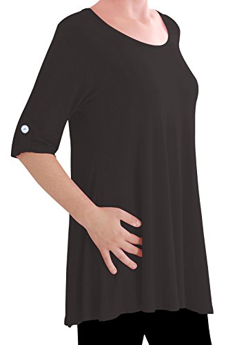 Eye Catch TM Oversize - Jessica Damen langes Tunika Top schwarz Gr. 54/56 von Eye Catch