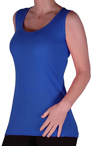 EyeCatch TM - Uma Frauen Ribbed Cami Top Damen Plus Größe Lange Camisole Vest Größen Konigsblau Gr. 48 von Eye Catch