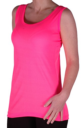 Eye Catch TM - Uma Frauen Ribbed Cami Top Damen Plus Größe Lange Camisole Vest Größen Neon Pink Gr. 46 von Eye Catch