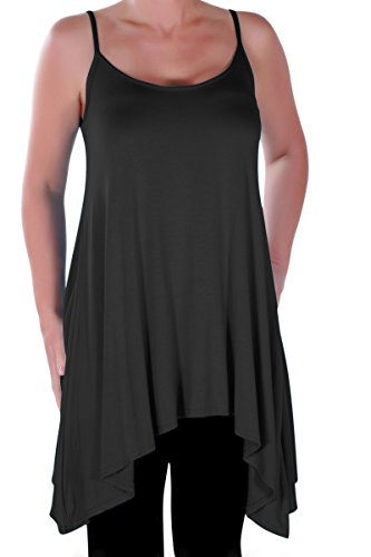 EyeCatch Übergröße - Seattle Damen-Lange Strappy Frauen Asymmetrische Leibchen Cami Kleid Top von Eye Catch