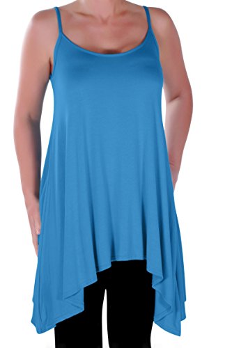 EyeCatch Übergröße - Seattle Damen-Lange Strappy Frauen Asymmetrische Leibchen Cami Kleid Top von Eye Catch