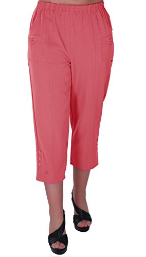 EyeCatch - Verde Damen Capri Crop Hose Flexi Stretch Plus Größen Frauen 3/4 Hosen von Eye Catch