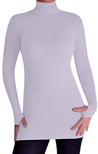 EyeCatchClothing - Damen Stretch Rolli mit geringem Gewicht Weiss S/M von Eye Catch
