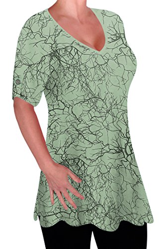 V-Ausschnitt Damen Bluse Tunika Frauen Schwingen ausgestellten T-Shirt Top von Eye Catch