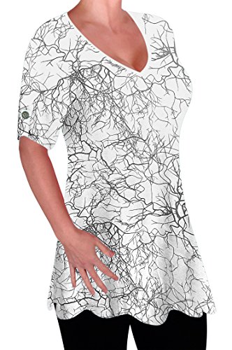 V-Ausschnitt Damen Bluse Tunika Frauen Schwingen ausgestellten T-Shirt Top von Eye Catch