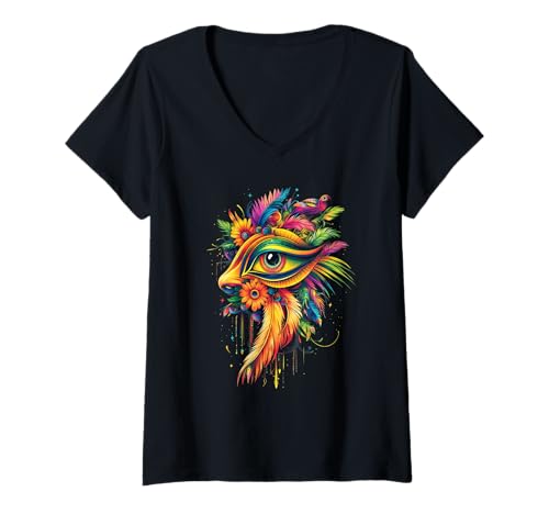 Damen Auge des Horus Ägyptischer Gott | Ägypten Mythologie alt T-Shirt mit V-Ausschnitt Damen Auge des Horus Ägyptischer Gott | Ägypten Mythologie alt T-Shirt mit V-Ausschnitt von Eye of Horus Egyptian Mythology ancient Apparel