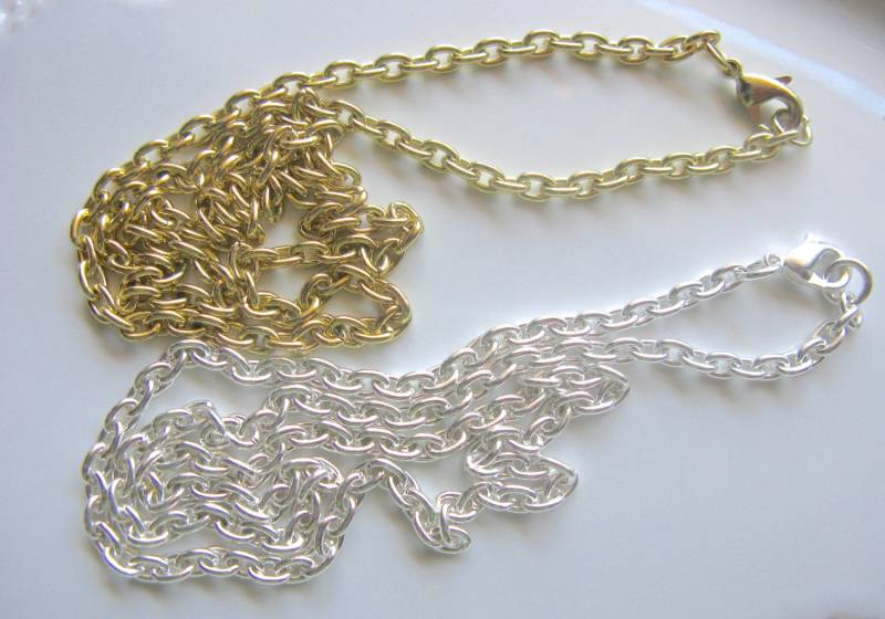 18-Zoll-Vergoldete Stahlseilkette Mit Karabinerverschluss von EyeCandiByCandi