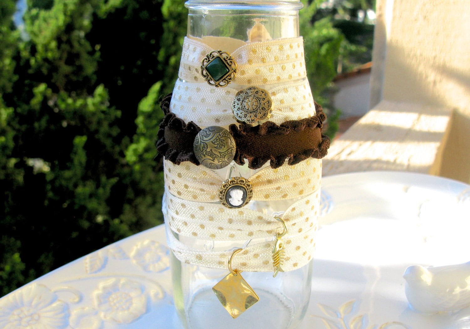 Dekorative Haargummis, Knopf - & Charm-Haargummis, Partygeschenke von EyeCandiByCandi