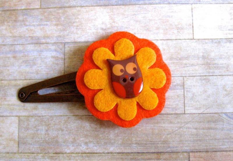 Eulen-Haarspange, Vogel-Haarspange, Süße Eulen, Eulenknöpfe, Haarspangen, Herbst-Haarspange Eulen-Haarspange, Vogel-Haarspange, Süße Eulen, Eulenknöpfe, Haarspangen, Herbst-Haarspange von EyeCandiByCandi