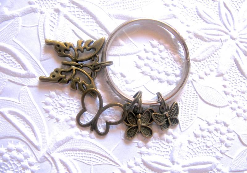 Schmetterling Schlüsselanhänger, Charms, Charme Schmuck, Natur Sammlung von EyeCandiByCandi