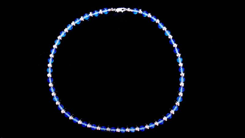 Natürliche Aquamarin Sterling Silber Halskette, März Birthstone, Handgemachte Natürliche Aquamarin Sterling Silber Halskette, März Birthstone, Handgemachte von EyeCandyByVida