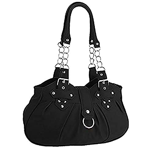 EyeCatchBags - Huron Damen Schultertasche/Handtasche aus Kunstleder Schwarz von EyeCatchBags