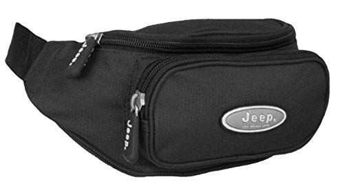 EyeCatchBags - Jeep robuste Damen Polyester Gürteltasche Schwarz von EyeCatchBags