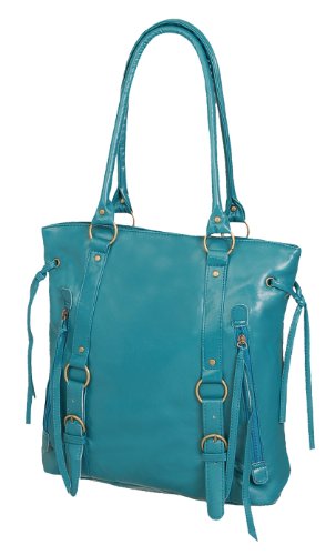 EyeCatchBags - Ladies Belgrave Faux Leder Schultertasche Türkis von EyeCatchBags