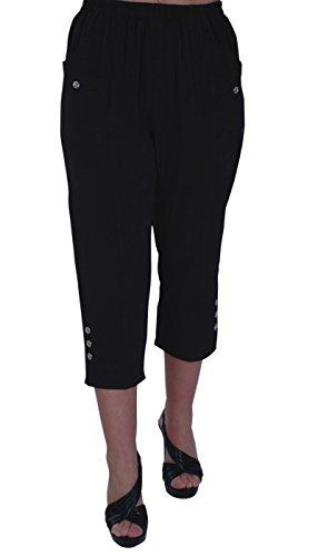 EyeCatch - Verde Damen Capri Crop Hose Flexi Stretch Plus Größen Frauen 3/4 Hosen von EyeCatchClothing