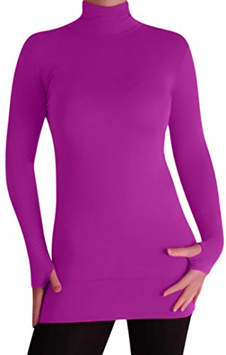 EyeCatchClothing - Damen Stretch Rolli mit geringem Gewicht Magenta M/L von EyeCatchClothing