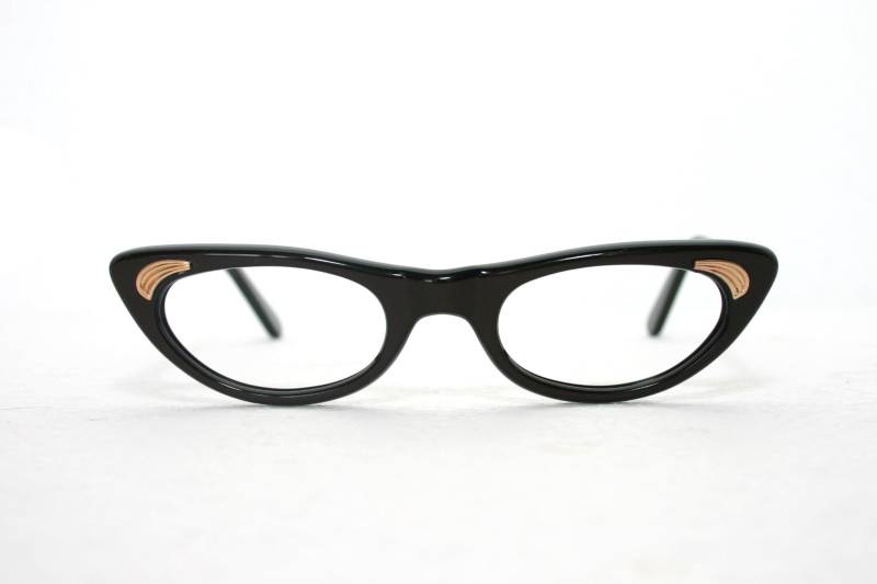 Cat Eye Brille Vintage Glänzend Braun Gold Damen 60Er Brillenfassung 48-46-20-22-130-135 Neu Old Stock Row Ddr von EyeGlassesFrames