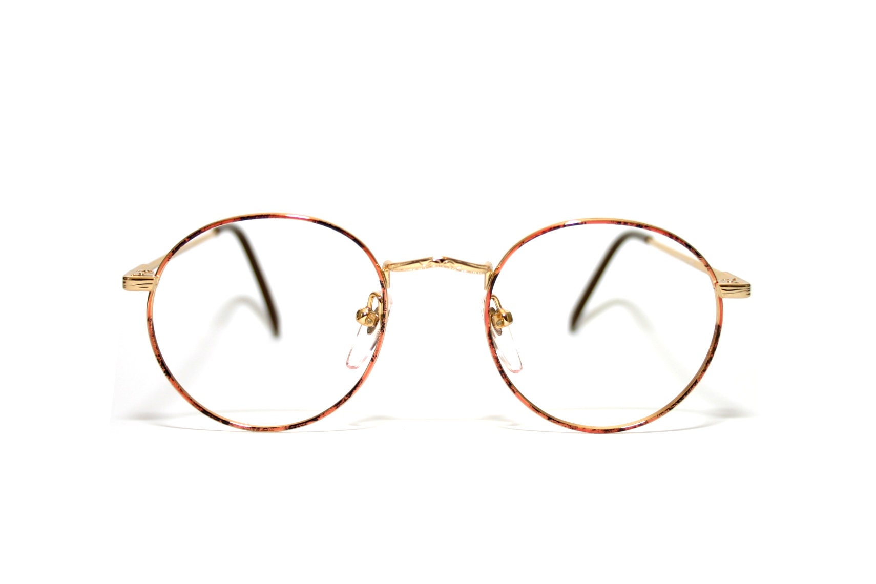 Gold Retro Brille 30Er Jahre Stil Runde New Old Stock 1980Er Rahmen Nos Zustand Kostenloser Versand Panto Large Size 48-20-145 Gold Retro Brille 30Er Jahre Stil Runde New Old Stock 1980Er Rahmen Nos Zustand Kostenloser Versand Panto Large Size 48-20-145 von EyeGlassesFrames