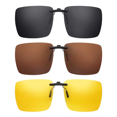 EyeOrion Metallrahmen Rand Polarisierte Gläser Aufsteckbare Sonnenbrille von EyeOrion