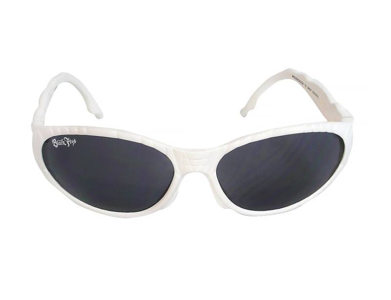 Schwarze Flys Murmeltier Zu Grau Eichhörnchen Damian Fly Weiße Sonnenbrille Aus Japan von EyeQGlasses