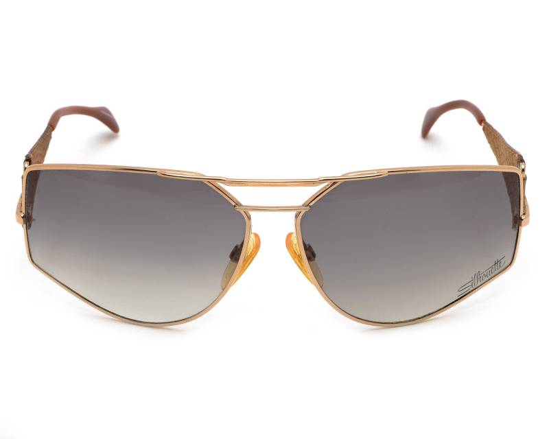 Silhouette Sonnenbrillen Gold Beige Leder Tempel 68-13 Made in Austria Silhouette Sonnenbrillen Gold Beige Leder Tempel 68-13 Made in Austria von EyeQGlasses