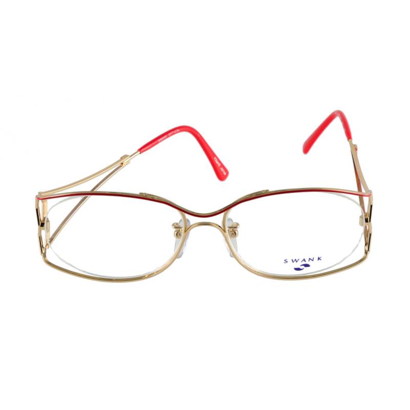 Swank Brille Vorspiel 043 Oberst 830 Rot 56-16-133 Hergestellt in Japan von EyeQGlasses