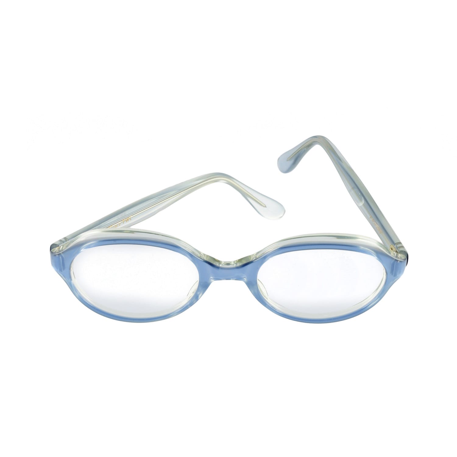 Trans World Eyewear Vintage Brille | Ohne Objektiv Blue Satin Von L. Evrard 50-22 Trans World Eyewear Vintage Brille | Ohne Objektiv Blue Satin Von L. Evrard 50-22 von EyeQGlasses