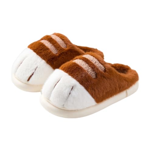 Eyebrune Katzenpfoten-Hausschuhe, Tierhausschuhe, gemütliche Hausschuhe für Damen und Herren, mit Memory-Schaum, niedlich, flauschig, Winter, Memory-Schaum, für drinnen und draußen, Kaffee, 5-6 Women Eyebrune Katzenpfoten-Hausschuhe, Tierhausschuhe, gemütliche Hausschuhe für Damen und Herren, mit Memory-Schaum, niedlich, flauschig, Winter, Memory-Schaum, für drinnen und draußen, Kaffee, 5-6 Women von Eyebrune